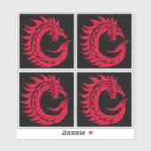 Dragon Styled Letter C, Dragon Alphabet, Monogram Sticker (Vel)