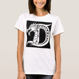 Dragon Styled Letter D, Dragon Alphabet, Monogram T-shirt