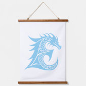 Dragon Styled Letter E, Dragon Alphabet, Monogram Hangend Wandkleed (Voorkant)