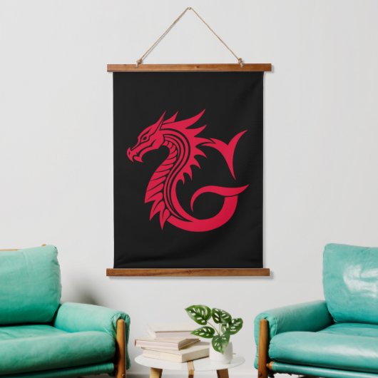 Dragon Styled Letter G, Dragon Alphabet, Monogram Hangend Wandkleed (Woonkamer)