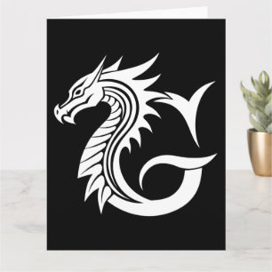 Dragon Styled Letter G, Dragon Alphabet, Monogram Kaart