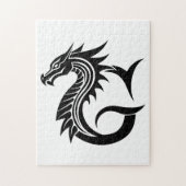 Dragon Styled Letter G, Dragon Alphabet, Monogram Legpuzzel (Verticaal)