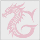 Dragon Styled Letter G, Dragon Alphabet, Monogram Sticker (Voorkant)