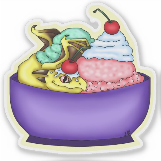 Dragon Sundae Sticker (Devant)