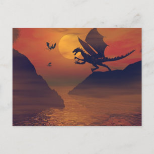 Dragon Sunset Briefkaart