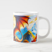 Dragon Sur La Mug De Café Du Village (Droite)
