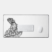 Dragon sur le Rocher, design noir et blanc (Clavier et souris)
