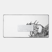 Dragon sur le Rocher, design noir et blanc (Clavier et souris)