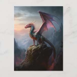 Dragon Sur Une Carte Postale D'Art Imaginaire Clif