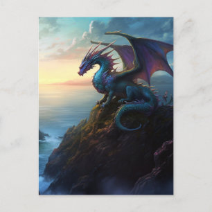 Dragon Sur Une Carte Postale D'Art Imaginaire Clif