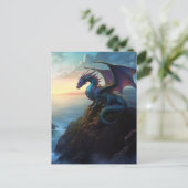 Dragon Sur Une Carte Postale D'Art Imaginaire Clif (Debout devant)