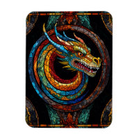 Dragon Swirl in multi gekleurd mozaïek ontwerp