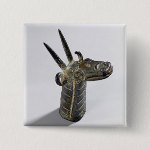Dragon, symbool van de god Marduk, Late Assyrische Vierkante Button 5,1 Cm