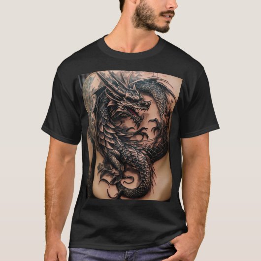 Dragon T-Shirts inspirés par le tatouage pour Rebe (Devant)