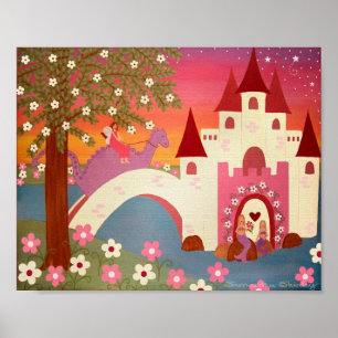 Dragon Tales - 8x10 Princess Fairytale Kinder Art Poster