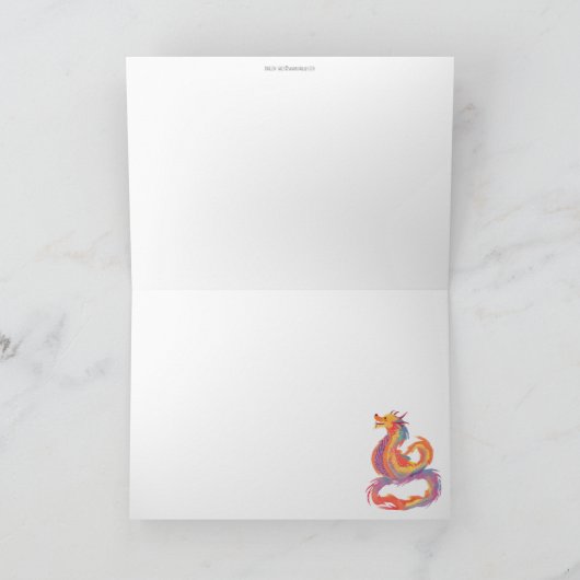 DRAGON-TALEZ Chow Art Kaart Jaar van de Draak (Binnen)