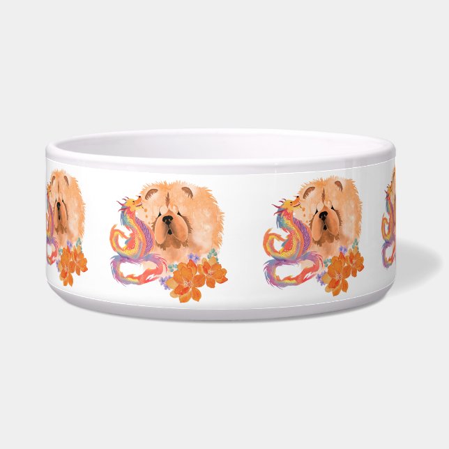 DRAGON-TALEZ CHOW Jaar van de Draak Voerbakje (Links)