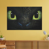 Dragon tandless Premium Wrapped Canvas (gloss) (Insitu (Woonkamer))