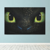 Dragon tandless Premium Wrapped Canvas (gloss) (Insitu (Houten vloer))