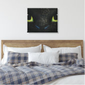 Dragon tandless Premium Wrapped Canvas (gloss) (Insitu (Slaapkamer))