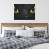 Dragon tandless Premium Wrapped Canvas (gloss) (Insitu (Slaapkamer))