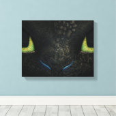 Dragon tandless Premium Wrapped Canvas (gloss) Afdruk (Insitu (Houten vloer))