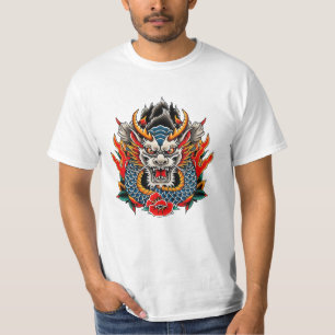Dragon tattoo epische gamer fantasy fan tat ink ar t-shirt