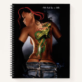 Dragon Tattoo Vrouw Notitieboek (Voorkant)
