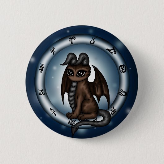Dragon Taurus Zodiac Ronde Button 5,7 Cm (Voorkant)