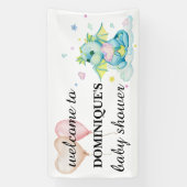 Dragon Tenant Un Coeur - Bannière De Bienvenue (Verticale)