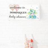 Dragon Tenant Un Coeur - Bannière De Bienvenue (Insitu)