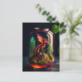Dragon Terrarium | Digitale kunst Briefkaart (Staand voorkant)