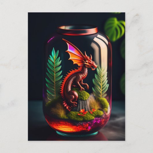 Dragon Terrarium | Digitale kunst Briefkaart (Voorkant)