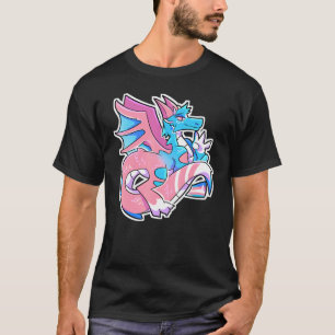 Dragon Trans Pride Transgender Vlag Transseksueel T-shirt