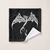 Dragon Tribal Celtique Entrelacs Noir Blanc Fantas (Gant de toilette)
