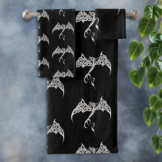 Dragon Tribal Celtique Entrelacs Noir Blanc Fantas
