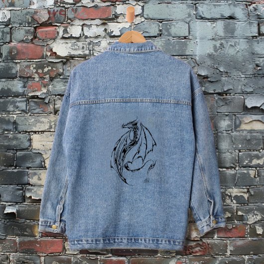Dragon Tribal Denim Jacket