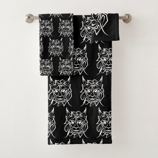 Dragon tribal noir et blanc (En situation)