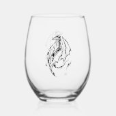 Dragon Tribal Wijnglas Zonder Voet (Voorkant)