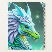 Dragon turquoise, digital art fantasmagorique (Dos)