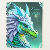 Dragon turquoise, digital art fantasmagorique (Devant)