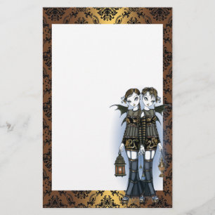 Dragon Twin Fairies Stationery "Sienna & Celeste" Briefpapier