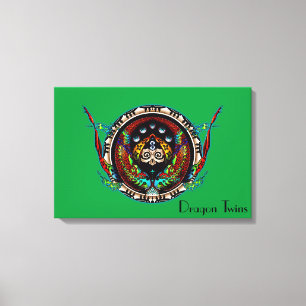 Dragon Twins Canvas Afdruk
