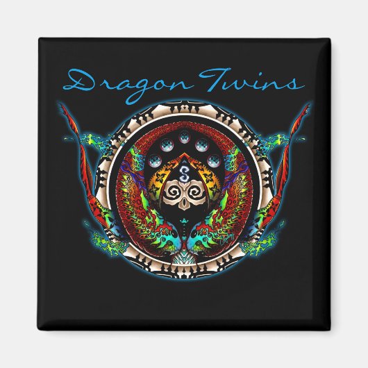 Dragon Twins Magneet (Voorkant)