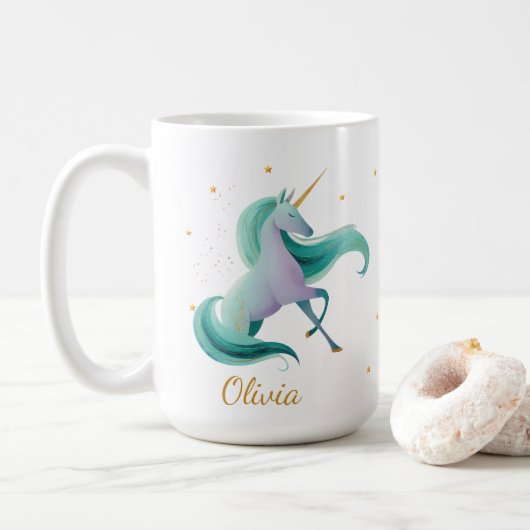 Dragon & Unicorn Reading Mug - Livre Lover Cadeau (Avec donut)