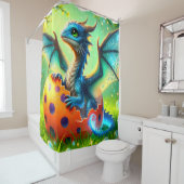 Dragon van het uitkomen douchegordijn (In situ)