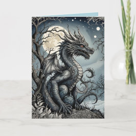 Dragon van Moonlight Wenskaart Aankondiging