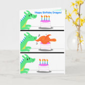 Dragon verjaardagskaart Grappig! Kaart (Gele Bloem)