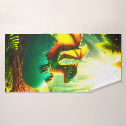 Dragon vert (Serviette de bain)