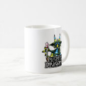 Dragon vert 11oz de trésor de DM. Tasse (Devant droit)